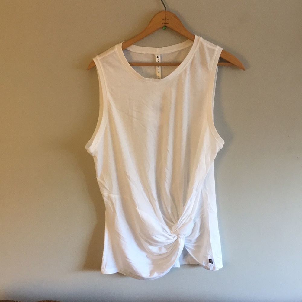 Fabletics white sleeveless T-shirt - L